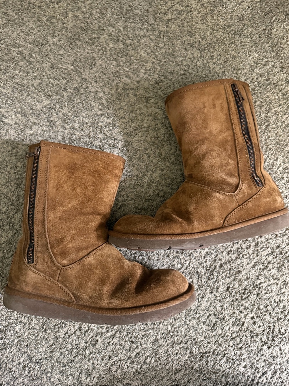 Brown zipper Uggs